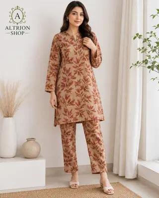 Altrion Shop Women's Floral Printed  Shirt Trouser Fabric | Premium Casual Wear