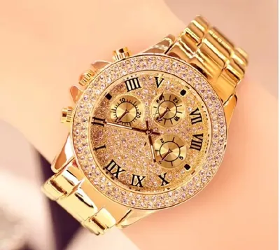 Golden Crystal Roman Dial Watch thumbnail 3