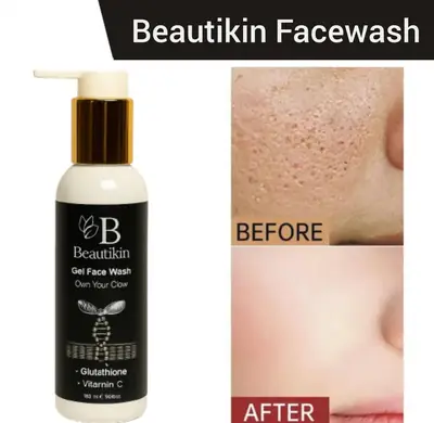 Beautikin glutathione gel face wash