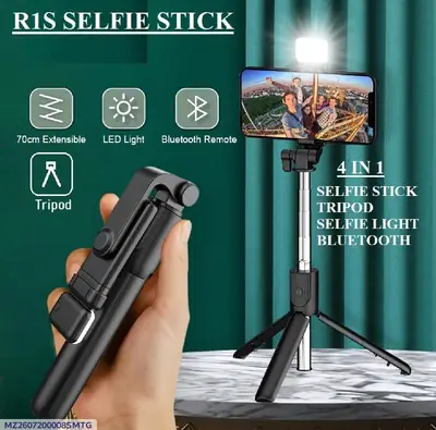 4 In 1 Selfie Stick Stick Tripod With Bluetooth Remote Connection