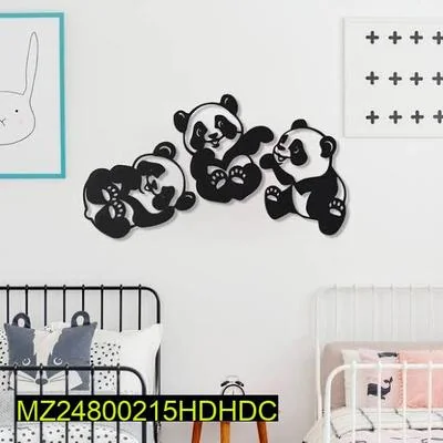 Panda Wall Art Set Black White Modern Decor thumbnail 3