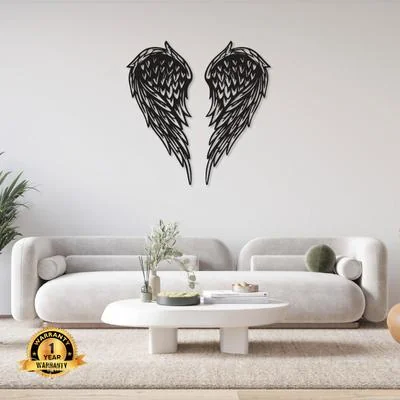 Devil Wings Wall Art Black 3D Chipboard Laminated