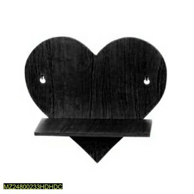 Modern 3D Heart Wall Hanging Set of 3 Black thumbnail 2