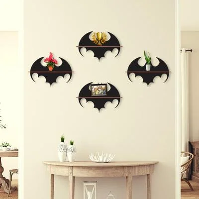 Batman Wall Shelves Set of 4 MDF Decorative Home Decor thumbnail 2