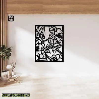 Black Floral Butterfly Wall Art for Home Decor thumbnail 3