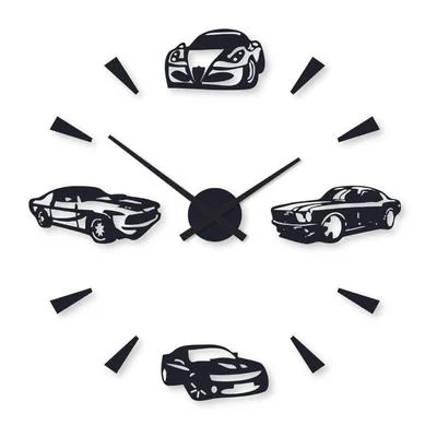 Modern Car Design Wall Clock 24x24 Inch Laminated