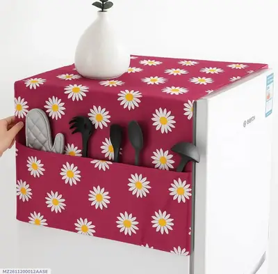 1 Pc Plastic Printed Refrigerator Cover 1