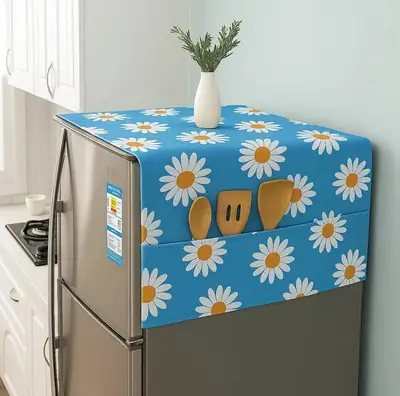 1 Pc Plastic Printed Refrigerator Cover 1 thumbnail 2