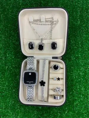 Pack of 8PCS Women's Trendy Gift Choice For Girls And Women Watch Set thumbnail 6