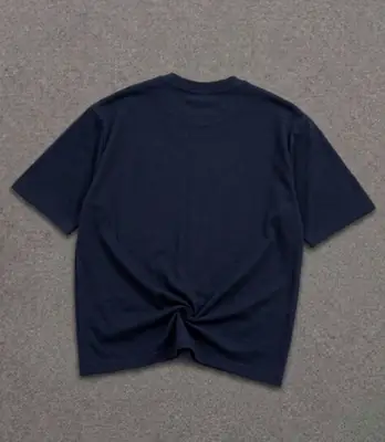 Premium Oversized Drop-Shoulder Graphic T-Shirt DTF High Quality Print Navy Blue thumbnail 3