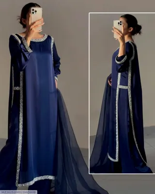 3 Pcs Women's Stitched Silk Lace Work Suit