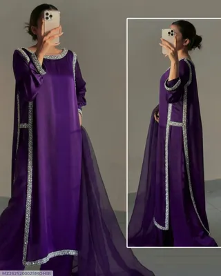 3 Pcs Women's Stitched Silk Lace Work Suit