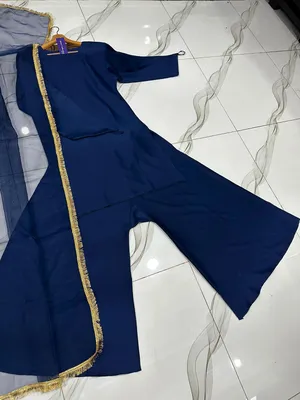 3 Pcs Women's Stitched Silk Lace Work Suit thumbnail 3