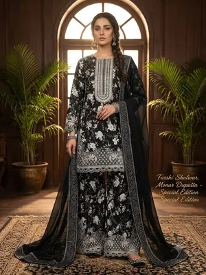 3 Pcs Women's Stitched Lawn Embroidered Suit