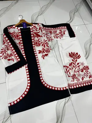 2 Pcs Women's Stitched Lawn Printed Shirt And Trouser thumbnail 4