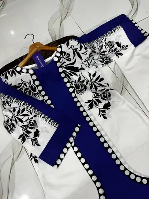 2 Pcs Women's Stitched Lawn Printed Shirt And Trouser thumbnail 2