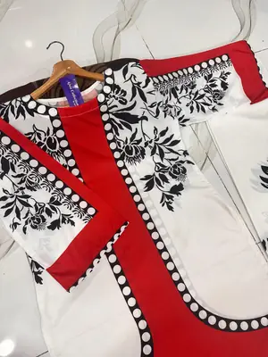 2 Pcs Women's Stitched Lawn Printed Shirt And Trouser thumbnail 2