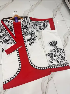 2 Pcs Women's Stitched Lawn Printed Shirt And Trouser thumbnail 4