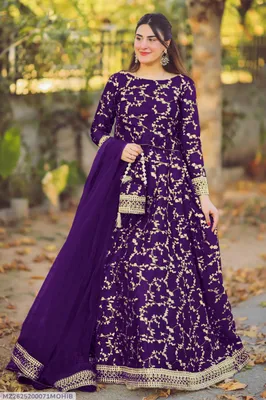 3 Pcs Women's Stitched Shamoz Silk Embroidered Maxi Suit