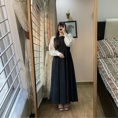 1 Pc Women's Stitched Georgette Plain Maxi Suit thumbnail 3