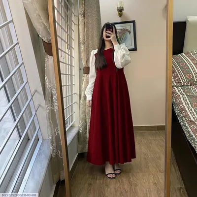 1 Pc Women's Stitched Georgette Plain Maxi Suit