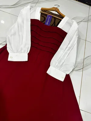 1 Pc Women's Stitched Georgette Plain Maxi Suit thumbnail 4