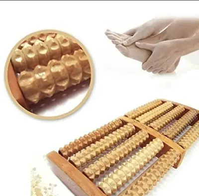 High Quality Natural Wooden Foot Massage Roller – Manual Reflexology Foot Massager thumbnail 7