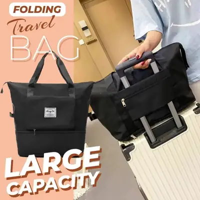 2 in 1 Folding Travel Bag – Large Capacity Waterproof Duffel Bag with Dry & Wet Separation thumbnail 6