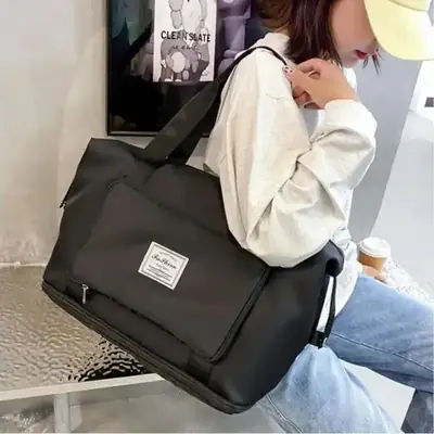 2 in 1 Folding Travel Bag – Large Capacity Waterproof Duffel Bag with Dry & Wet Separation thumbnail 8