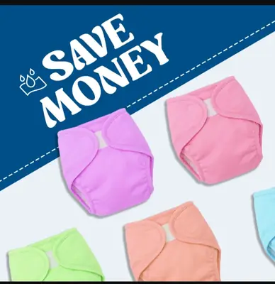 High Quality Reusable Baby Cloth Diaper | Washable Cotton Nappy | Adjustable Leak-Resistant Diaper for Newborn Baby Boys & Girls | S M L XL