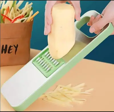 5 in 1 Vegetable Cutter & Slicer – Multifunctional Onion, Potato, Carrot & Garlic Cutter with Collection Bowl thumbnail 9