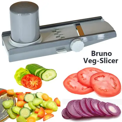 High Quality Bruno Vegetable & Salad Cutter | Manual Potato & Onion Slicer | Easy Kitchen Vegetable Cutter | Multi-Purpose Salad Cutting Tool thumbnail 1