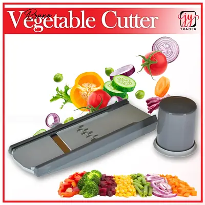High Quality Bruno Vegetable & Salad Cutter | Manual Potato & Onion Slicer | Easy Kitchen Vegetable Cutter | Multi-Purpose Salad Cutting Tool thumbnail 2