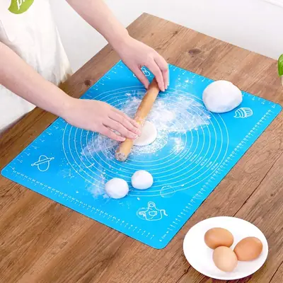 High Quality Large Silicone Roti Mat | Non-Stick Pastry & Fondant Rolling Mat | Reusable Chapati Dough Kneading Sheet | Food Grade Heat Resistant Baking & Rolling Mat thumbnail 3