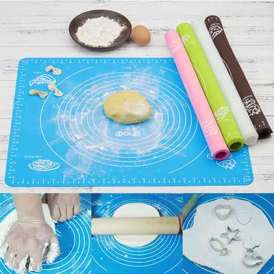 High Quality Large Silicone Roti Mat | Non-Stick Pastry & Fondant Rolling Mat | Reusable Chapati Dough Kneading Sheet | Food Grade Heat Resistant Baking & Rolling Mat thumbnail 4