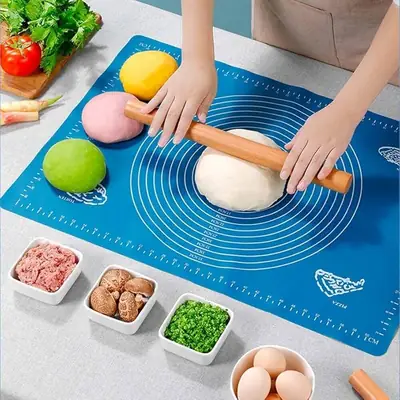 High Quality Large Silicone Roti Mat | Non-Stick Pastry & Fondant Rolling Mat | Reusable Chapati Dough Kneading Sheet | Food Grade Heat Resistant Baking & Rolling Mat thumbnail 6