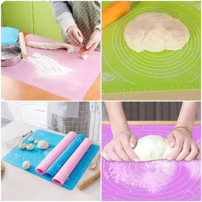High Quality Large Silicone Roti Mat | Non-Stick Pastry & Fondant Rolling Mat | Reusable Chapati Dough Kneading Sheet | Food Grade Heat Resistant Baking & Rolling Mat thumbnail 7