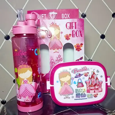 2 in 1 Kids Water Bottle & Lunch Box Gift Set – School Tiffin Box with Spoon & Leakproof Bottle thumbnail 4