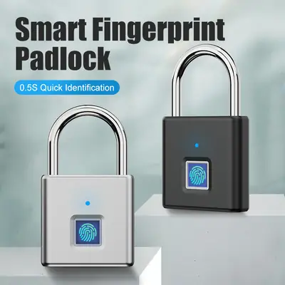Smart Fingerprint Lock USB Rechargeable Biometric Padlock