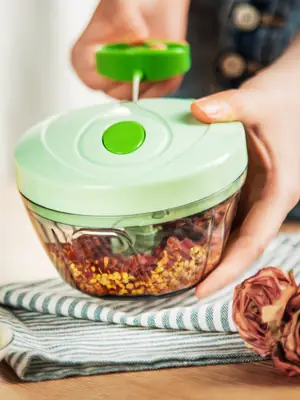 High Quality 500ML Manual Pull Chopper – Hand Pull Food Processor, Vegetable & Garlic Cutter thumbnail 3