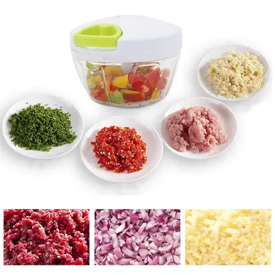 High Quality 500ML Manual Pull Chopper – Hand Pull Food Processor, Vegetable & Garlic Cutter thumbnail 4
