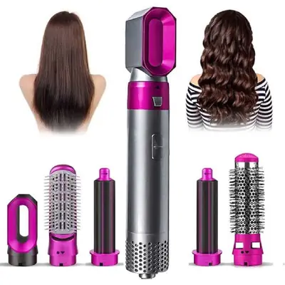 High Quality 5 in 1 Hot Air Hair Styler & Dryer Brush | Hair Straightener, Curler, Volumizer & One Step Blow Dryer | Multi-Function Hair Styling Tool thumbnail 6
