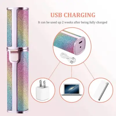 High Quality 2 in 1 Rechargeable Eyebrow Trimmer & Facial Hair Remover for Women | Painless Electric Ladies Shaver with LED Light | Portable Precision Face Razor for Eyebrows, Upper Lip, Chin, Nose & Bikini thumbnail 9