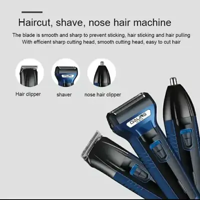  3 in 1 Rechargeable Shaver & Hair Clipper for Men | Cordless Beard Trimmer, Hair Clipper & Nose Hair Trimmer | Multi-Functional Grooming Kit thumbnail 3