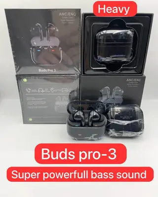 High Quality Wireless ANC Earbuds Buds 3 Pro Style | Bluetooth 5.3 Hi-Fi Stereo Earphones | Active Noise Cancellation | Touch Control | Long Battery Life | HD Calling | Best Wireless Earbuds for Android