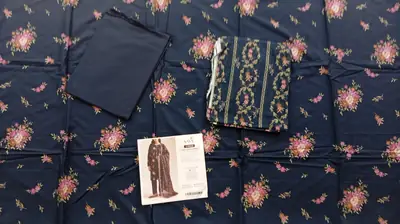 3 Pcs Women's Unstitched Digital Print Suit thumbnail 3