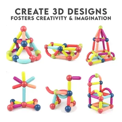 Magnetic Building Set for Kids 3+ Multicolor Plastic thumbnail 2