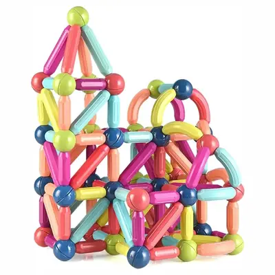 Magnetic Building Set for Kids 3+ Multicolor Plastic thumbnail 4