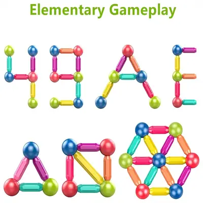 Magnetic Building Set for Kids 3+ Multicolor Plastic thumbnail 5
