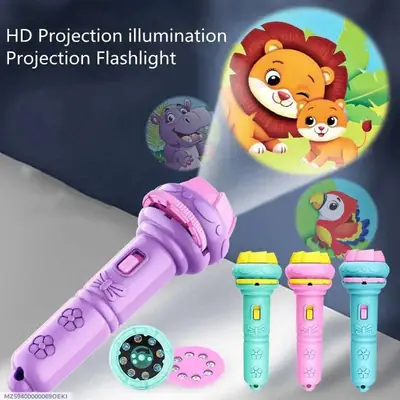 HD Projection Flashlight for Kids 90° Rotating Animal Patterns thumbnail 6